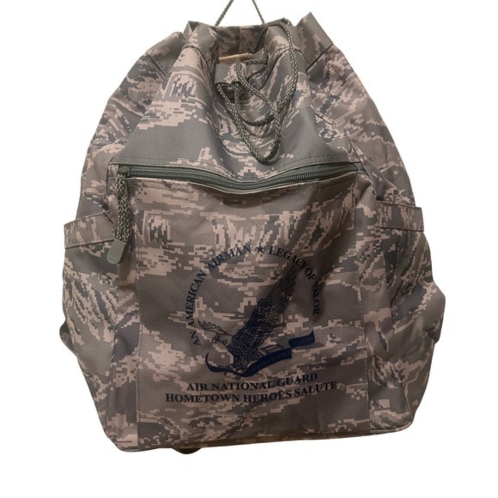 Air National Guard Camo Digital Backpack Drawstring‎ Bag Hometown Heroes